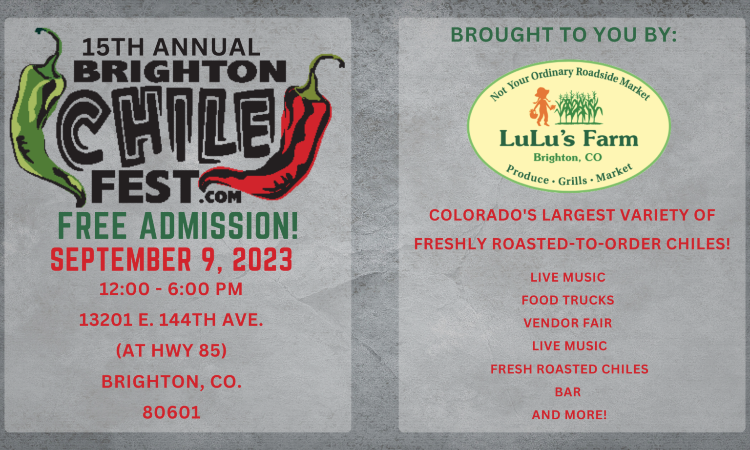 Brighton Chile Fest (formerly Denver Chili Fest) Brighton Chile Fest